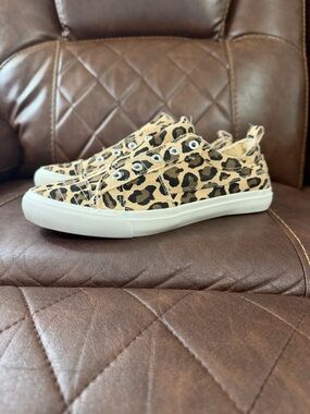 Corkys Leopard Print Slip On Sneakers